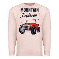 Pale Pink mountain explorer Premium Sweatshirt - linhVisuals