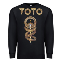 Black TOTO ROCK Premium Sweatshirt - linhVisuals