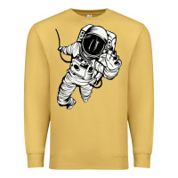 Antique Gold astronaut in the space Premium Sweatshirt - linhVisuals