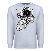 Heather Grey astronaut in the space Premium Sweatshirt - linhVisuals