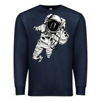 Navy astronaut in the space Premium Sweatshirt - linhVisuals