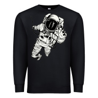 Black astronaut in the space Premium Sweatshirt - linhVisuals
