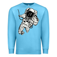 Ocean Blue astronaut in the space Premium Sweatshirt - linhVisuals