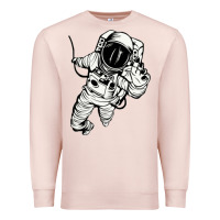 Pale Pink astronaut in the space Premium Sweatshirt - linhVisuals