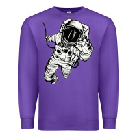 Purple astronaut in the space Premium Sweatshirt - linhVisuals