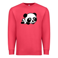 Cardinal baby panda bear Premium Sweatshirt - linhVisuals