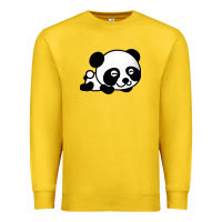 Lemon baby panda bear Premium Sweatshirt - linhVisuals