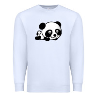 White baby panda bear Premium Sweatshirt - linhVisuals