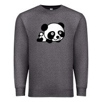 Charcoal Heather baby panda bear Premium Sweatshirt - linhVisuals