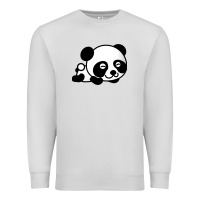 Dove Grey baby panda bear Premium Sweatshirt - linhVisuals