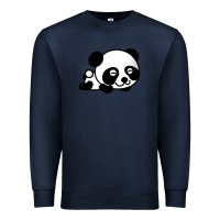 Navy baby panda bear Premium Sweatshirt - linhVisuals