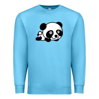 Ocean Blue baby panda bear Premium Sweatshirt - linhVisuals