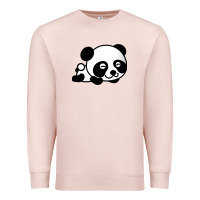 Pale Pink baby panda bear Premium Sweatshirt - linhVisuals