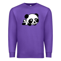 Purple baby panda bear Premium Sweatshirt - linhVisuals