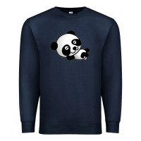 Navy baby panda bear Premium Sweatshirt - linhVisuals