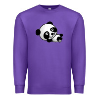 Purple baby panda bear Premium Sweatshirt - linhVisuals