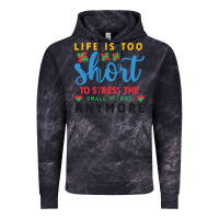 Cloud Black life is too to stress the small things anymo Vintage Hoodie - CowhideDigitalArt