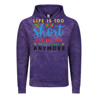 Cloud Purple life is too to stress the small things anymo Vintage Hoodie - CowhideDigitalArt