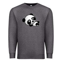 Charcoal Heather baby panda bear Premium Sweatshirt - linhVisuals