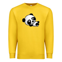 Lemon baby panda bear Premium Sweatshirt - linhVisuals