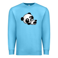 Ocean Blue baby panda bear Premium Sweatshirt - linhVisuals