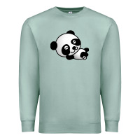 Seafoam baby panda bear Premium Sweatshirt - linhVisuals