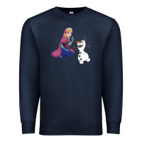 Navy olaf and  elsa Premium Sweatshirt - linhVisuals