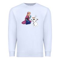 White olaf and  elsa Premium Sweatshirt - linhVisuals