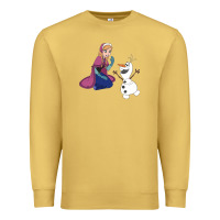 Antique Gold olaf and  elsa Premium Sweatshirt - linhVisuals