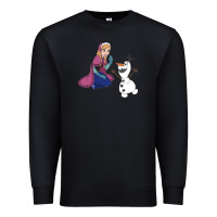 Black olaf and  elsa Premium Sweatshirt - linhVisuals
