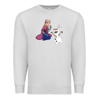 Dove Grey olaf and  elsa Premium Sweatshirt - linhVisuals