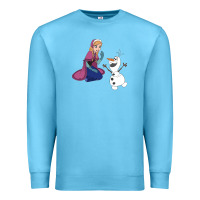 Ocean Blue olaf and  elsa Premium Sweatshirt - linhVisuals