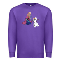 Purple olaf and  elsa Premium Sweatshirt - linhVisuals