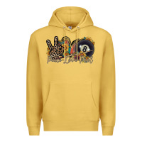 Antique Gold peace love pool Premium Hoodie - RacoonDesign