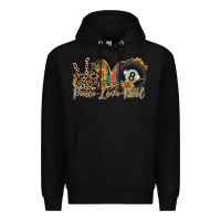 Black peace love pool Premium Hoodie - RacoonDesign