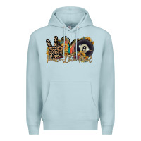 Blue Mist peace love pool Premium Hoodie - RacoonDesign