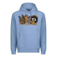 Colony Blue peace love pool Premium Hoodie - RacoonDesign
