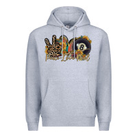 Heather Grey peace love pool Premium Hoodie - RacoonDesign