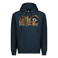 Navy peace love pool Premium Hoodie - RacoonDesign