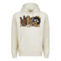 Oatmeal Heather peace love pool Premium Hoodie - RacoonDesign