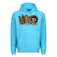 Ocean Blue peace love pool Premium Hoodie - RacoonDesign