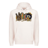 Pale Pink peace love pool Premium Hoodie - RacoonDesign