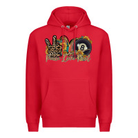 Red peace love pool Premium Hoodie - RacoonDesign
