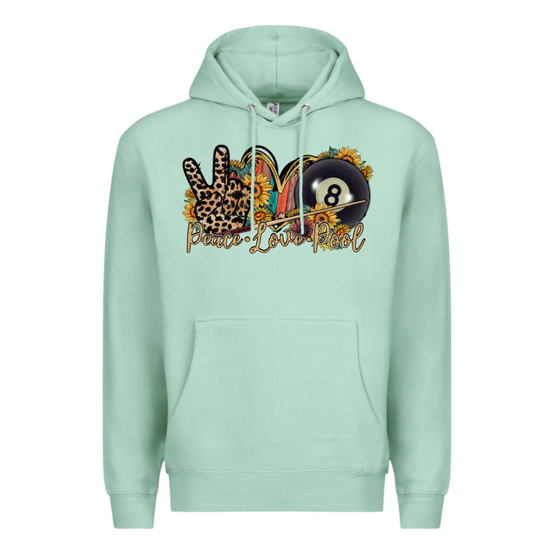 Peace Love Pool Premium Hoodie by RacoonDesign | Teevron