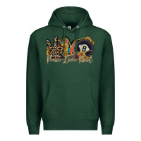 Sports Green peace love pool Premium Hoodie - RacoonDesign