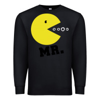 Black Mr Pacman Premium Sweatshirt - linhVisuals