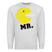Dove Grey Mr Pacman Premium Sweatshirt - linhVisuals
