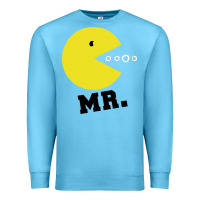 Ocean Blue Mr Pacman Premium Sweatshirt - linhVisuals