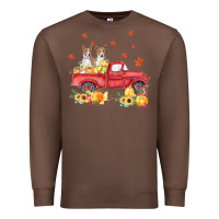 Chestnut basenji pumpkin truck fall leaf thanksgiving halloween Premium Sweatshirt - linhVisuals