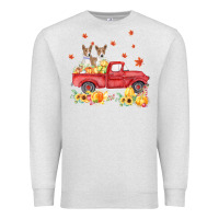 Oatmeal Heather basenji pumpkin truck fall leaf thanksgiving halloween Premium Sweatshirt - linhVisuals